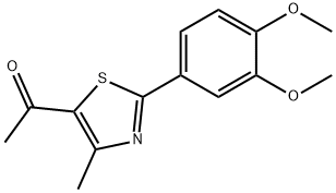 1-[2-(3,4-DIMETHOXYPHENYL)-4-METHYL-1,3-THIAZOL-5-YL]-1-ETHANONE Struktur