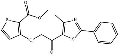 METHYL 3-[2-(4-METHYL-2-PHENYL-1,3-THIAZOL-5-YL)-2-OXOETHOXY]-2-THIOPHENECARBOXYLATE Struktur