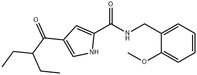 4-(2-ETHYLBUTANOYL)-N-(2-METHOXYBENZYL)-1H-PYRROLE-2-CARBOXAMIDE Struktur