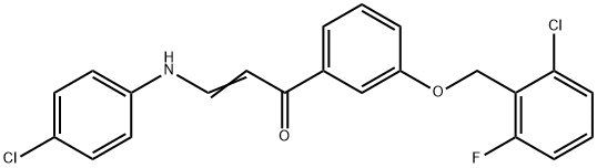 (E)-3-(4-CHLOROANILINO)-1-(3-[(2-CHLORO-6-FLUOROBENZYL)OXY]PHENYL)-2-PROPEN-1-ONE Struktur