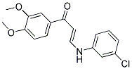 3-(3-CHLOROANILINO)-1-(3,4-DIMETHOXYPHENYL)-2-PROPEN-1-ONE Struktur