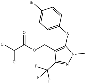 [5-[(4-BROMOPHENYL)SULFANYL]-1-METHYL-3-(TRIFLUOROMETHYL)-1H-PYRAZOL-4-YL]METHYL 2,2-DICHLOROACETATE Struktur