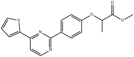 METHYL 2-(4-[4-(2-THIENYL)-2-PYRIMIDINYL]PHENOXY)PROPANOATE Struktur