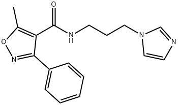 N-[3-(1H-IMIDAZOL-1-YL)PROPYL]-5-METHYL-3-PHENYLISOXAZOLE-4-CARBOXAMIDE Struktur