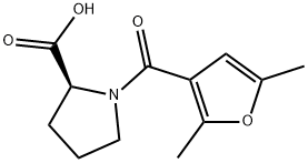 1-(2,5-DIMETHYL-FURAN-3-CARBONYL)-PYRROLIDINE-2-CARBOXYLIC ACID Struktur