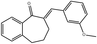 6-[(E)-(3-METHOXYPHENYL)METHYLIDENE]-6,7,8,9-TETRAHYDRO-5H-BENZO[A]CYCLOHEPTEN-5-ONE Struktur