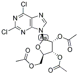 2,6-DICHLORO-9-(2',3',5'-TRI-O-ACETYL-BETA-D-RIBOFURANOSYL)-PURINE Struktur