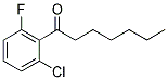 1-(2-CHLORO-6-FLUOROPHENYL)HEPTAN-1-ONE Struktur