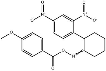 1-(2-([(4-METHOXYBENZOYL)OXY]IMINO)CYCLOHEXYL)-2,4-DINITROBENZENE Struktur