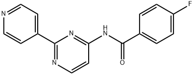 4-FLUORO-N-[2-(4-PYRIDINYL)-4-PYRIMIDINYL]BENZENECARBOXAMIDE Struktur