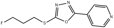 3-FLUOROPROPYL 5-(4-PYRIDINYL)-1,3,4-OXADIAZOL-2-YL SULFIDE Struktur