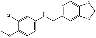 N-(1,3-BENZODIOXOL-5-YLMETHYL)-3-CHLORO-4-METHOXYANILINE Struktur