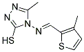 5-METHYL-4-[(3-METHYL-THIOPHEN-2-YLMETHYLENE)-AMINO]-4H-[1,2,4]TRIAZOLE-3-THIOL Struktur