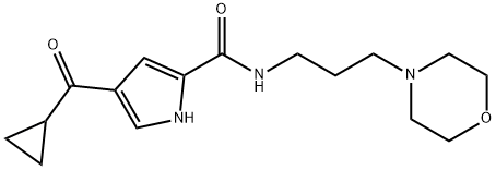 4-(CYCLOPROPYLCARBONYL)-N-(3-MORPHOLINOPROPYL)-1H-PYRROLE-2-CARBOXAMIDE Struktur