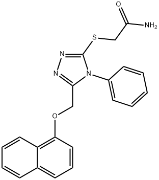 2-((5-[(1-NAPHTHYLOXY)METHYL]-4-PHENYL-4H-1,2,4-TRIAZOL-3-YL)SULFANYL)ACETAMIDE Struktur