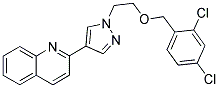 2-[1-(2-(2,4-DICHLOROBENZYLOXY)ETHYL)-(1H)-PYRAZOL-4-YL]QUINOLINE Struktur