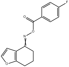 4-([(4-FLUOROBENZOYL)OXY]IMINO)-6,7-DIHYDRO-1-BENZOFURAN Struktur