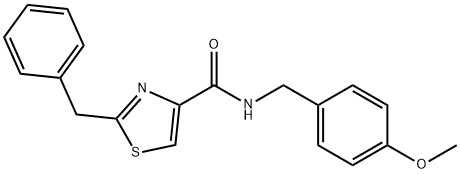 2-BENZYL-N-(4-METHOXYBENZYL)-1,3-THIAZOLE-4-CARBOXAMIDE Struktur