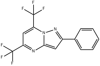 2-PHENYL-5,7-BIS(TRIFLUOROMETHYL)PYRAZOLO[1,5-A]PYRIMIDINE Struktur