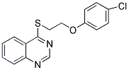 4-([2-(4-CHLOROPHENOXY)ETHYL]THIO)QUINAZOLINE Struktur