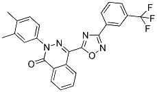 2-(3,4-DIMETHYLPHENYL)-4-(3-[3-(TRIFLUOROMETHYL)PHENYL]-1,2,4-OXADIAZOL-5-YL)-1(2H)-PHTHALAZINONE Struktur