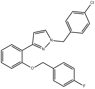 1-(4-CHLOROBENZYL)-3-(2-[(4-FLUOROBENZYL)OXY]PHENYL)-1H-PYRAZOLE Struktur