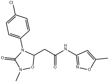 2-[4-(4-CHLOROPHENYL)-2-METHYL-3-OXO-1,2,4-OXADIAZOLAN-5-YL]-N-(5-METHYL-3-ISOXAZOLYL)ACETAMIDE Struktur