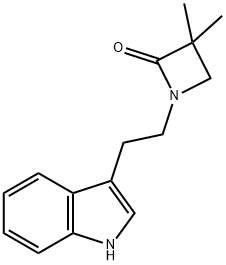 1-[2-(1H-INDOL-3-YL)ETHYL]-3,3-DIMETHYL-2-AZETANONE Struktur