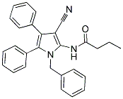 N-(1-BENZYL-3-CYANO-4,5-DIPHENYL-1H-PYRROL-2-YL)BUTANAMIDE Struktur