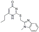 2-([(1-METHYL-1H-BENZIMIDAZOL-2-YL)METHYL]THIO)-6-PROPYLPYRIMIDIN-4(1H)-ONE Struktur