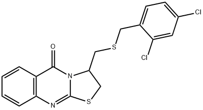 3-([(2,4-DICHLOROBENZYL)SULFANYL]METHYL)-2,3-DIHYDRO-5H-[1,3]THIAZOLO[2,3-B]QUINAZOLIN-5-ONE Struktur