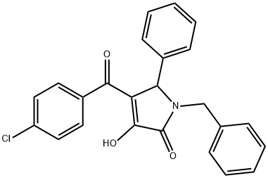 1-BENZYL-4-(4-CHLOROBENZOYL)-3-HYDROXY-5-PHENYL-1,5-DIHYDRO-2H-PYRROL-2-ONE Struktur