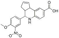 4-(4-METHOXY-3-NITROPHENYL)-3A,4,5,9B-TETRAHYDRO-3H-CYCLOPENTA [C]QUINOLINE-8-CARBOXYLIC ACID Struktur