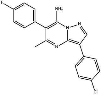 3-(4-CHLOROPHENYL)-6-(4-FLUOROPHENYL)-5-METHYLPYRAZOLO[1,5-A]PYRIMIDIN-7-AMINE Struktur