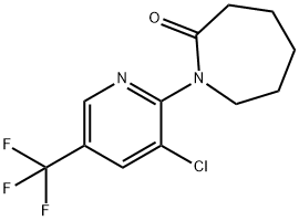 1-[3-CHLORO-5-(TRIFLUOROMETHYL)-2-PYRIDINYL]-2-AZEPANONE Struktur