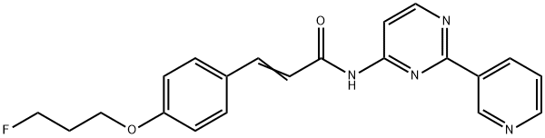 (E)-3-[4-(3-FLUOROPROPOXY)PHENYL]-N-[2-(3-PYRIDINYL)-4-PYRIMIDINYL]-2-PROPENAMIDE Struktur