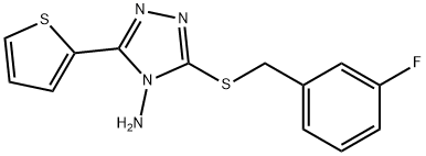 3-[(3-FLUOROBENZYL)SULFANYL]-5-(2-THIENYL)-4H-1,2,4-TRIAZOL-4-AMINE Struktur