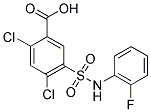 2,4-DICHLORO-5-(2-FLUORO-PHENYLSULFAMOYL)-BENZOIC ACID Struktur