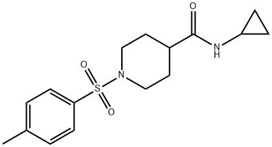 N-CYCLOPROPYL-1-[(4-METHYLPHENYL)SULFONYL]-4-PIPERIDINECARBOXAMIDE Struktur