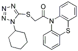 10-([(1-CYCLOHEXYL-1H-TETRAZOL-5-YL)THIO]ACETYL)-10H-PHENOTHIAZINE Struktur