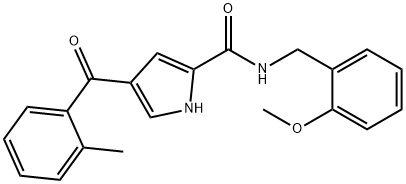 N-(2-METHOXYBENZYL)-4-(2-METHYLBENZOYL)-1H-PYRROLE-2-CARBOXAMIDE Struktur