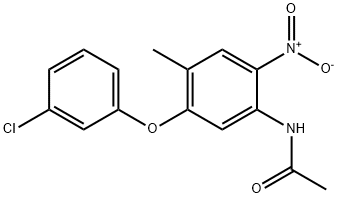 N-[5-(3-CHLOROPHENOXY)-4-METHYL-2-NITROPHENYL]ACETAMIDE Struktur