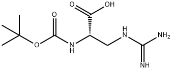 BOC-L-2-AMINO-3-GUANIDINOPROPIONIC ACID Struktur