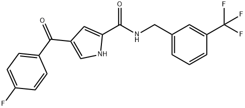 4-(4-FLUOROBENZOYL)-N-[3-(TRIFLUOROMETHYL)BENZYL]-1H-PYRROLE-2-CARBOXAMIDE Struktur