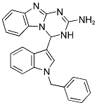 4-(1-BENZYL-1H-INDOL-3-YL)-3,4-DIHYDRO[1,3,5]TRIAZINO[1,2-A]BENZIMIDAZOL-2-AMINE Struktur