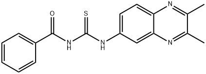 N-BENZOYL-N'-(2,3-DIMETHYL-6-QUINOXALINYL)THIOUREA Struktur