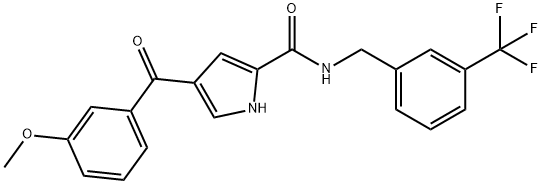 4-(3-METHOXYBENZOYL)-N-[3-(TRIFLUOROMETHYL)BENZYL]-1H-PYRROLE-2-CARBOXAMIDE Struktur