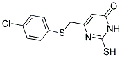 6-(4-CHLORO-PHENYLSULFANYLMETHYL)-2-MERCAPTO-3H-PYRIMIDIN-4-ONE Struktur