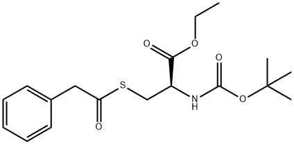 ETHYL 2-[(TERT-BUTOXYCARBONYL)AMINO]-3-[(2-PHENYLACETYL)SULFANYL]PROPANOATE Struktur