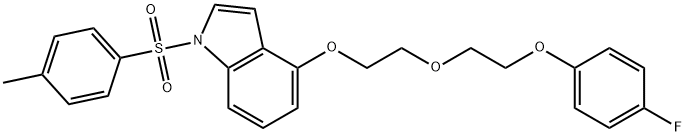 2-[2-(4-FLUOROPHENOXY)ETHOXY]ETHYL 1-[(4-METHYLPHENYL)SULFONYL]-1H-INDOL-4-YL ETHER Struktur